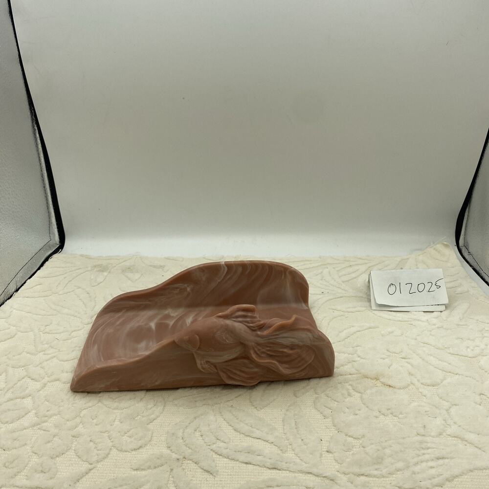 MCM Dina Hand Crafted With Pride in USA Molded Pink Marble Fingertip Napkin Fish